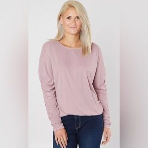 BKE Solid Ribbed Blouse
